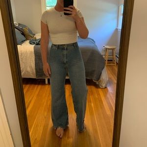 Marine straight zara jean size 4
